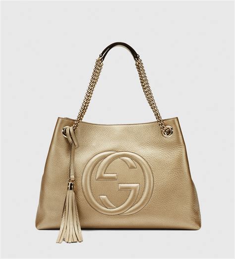 gucci hand bag two straps metalic|Gucci detachable shoulder strap.